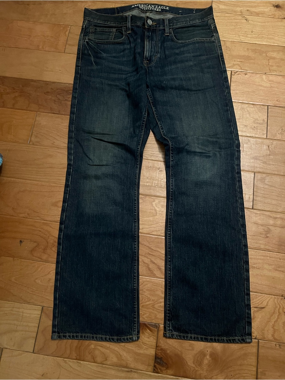 American Eagle Outfitters Men’s Dark Blue Straight-Leg Jeans 32 x 32